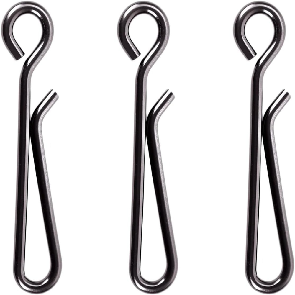Freshwater Line - 100 Stück Edelstahl-Angelclips Schnellverschluss-Clips Schnurverbinder für